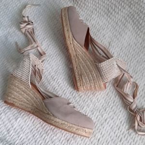 Imported Espadrille wedge sandal